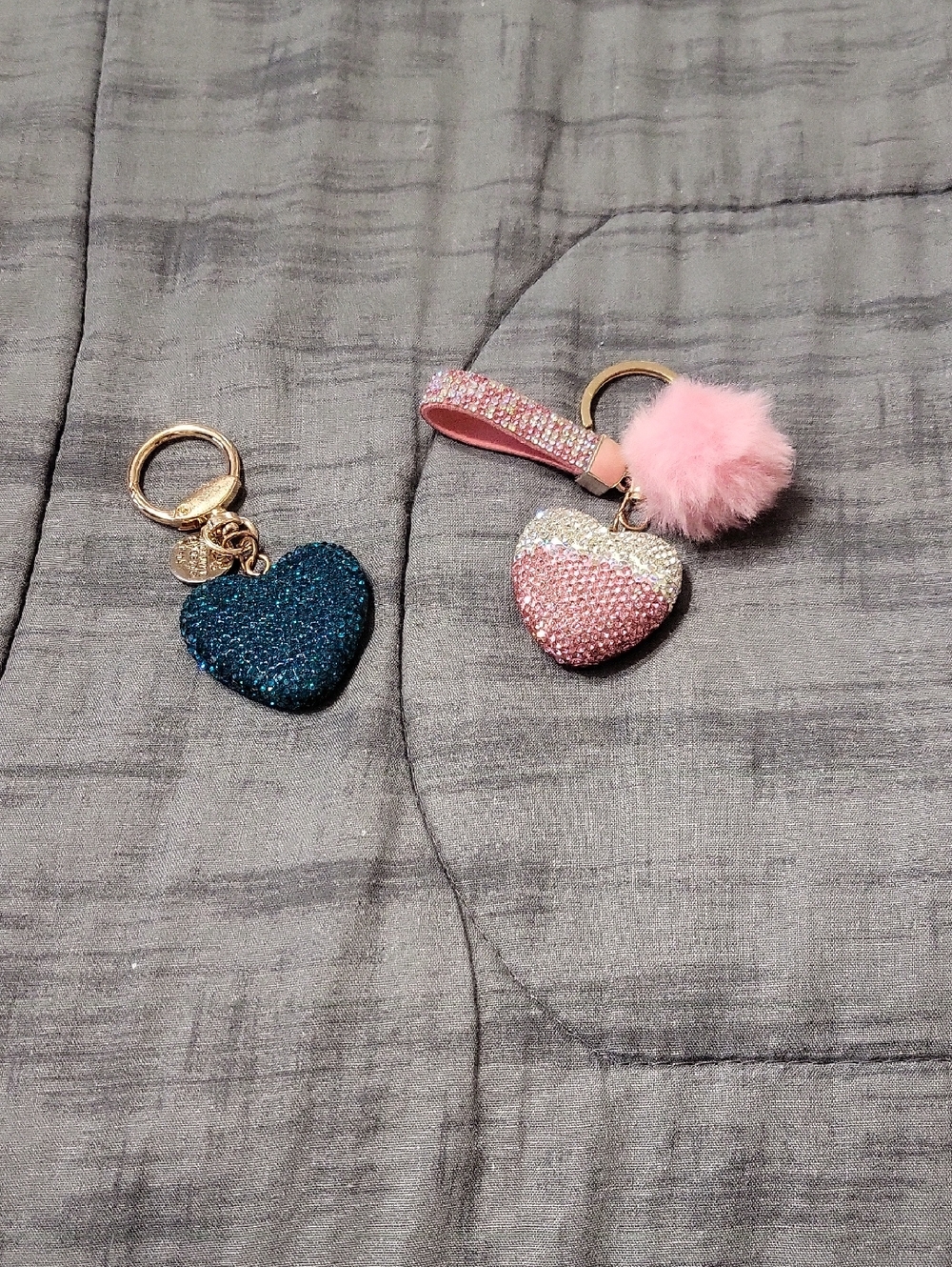 2 Pc.Bag Charm/ Keychain,hearts